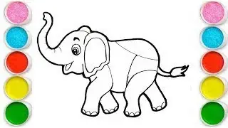 Elephant drawing for kids step by step _child art