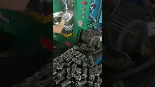 Pressing the carbide buttons into the taper drill bits