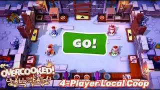 Overcooked 2 Winter Wonderland Level 1-2 Horde 4 Player Local Coop