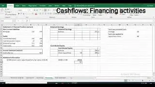 Accounting Cashflows for  Financing Activities