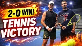 Tenis d&uuml;ello yarı final ma&ccedil;ı&hellip; Okan beyle harika bir ma&ccedil;&hellip;