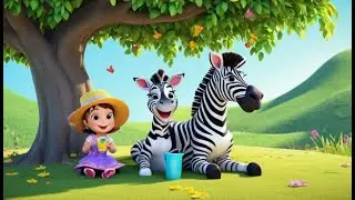 Zara Zebra Goes to Park | Fun Animal Adventure Rhyme for Toddlers | Playful Park Song for Kids