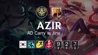 Azir Bot vs Jinx - KR Challenger Patch 8.22