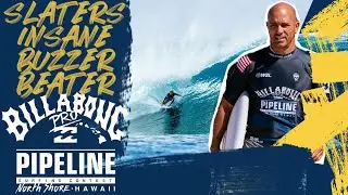 Kelly Slater's INSANE BUZZER BEATER At The Billabong Pro Pipeline