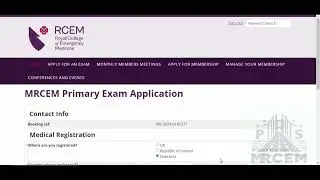 Step-by-Step: How to Apply for MRCEM Primary Exam - In English