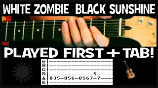 White Zombie Black Sunshine Guitar Chords Lesson & Tab Tutorial + Bass featuring Iggy Pop