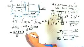 CALCULO DE DEFORMACIONES EN BARRAS  Y REACCIONES - RESISTENCIA DE MATERIALES