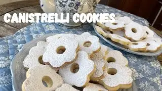 Tender Canistrelli Cookies, Traditional Carnival Recipe/  Italian Shortbread Biscuits