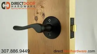 Emtek Luzern Lever Handle with Modern Rosette in Flat Black