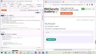 Lab User role can be modified in user profile #hindi #cybersecurity #postswigger