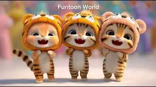 Mama Cat Makes Tiger Hat for Kittens 🐯 | Cute Kids Story | 3D Cartoon Animation