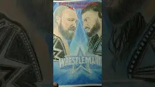 drawing with colour pencil 🥰 Roman Reigns and Brock Lesnar 😱 senta 😍 BTS V #viral #trending #shorts