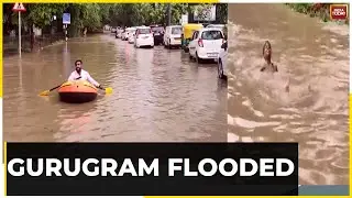 Gurgaon Roads Inundated, Once Again | Massive Traffic Jam And Waterlogging