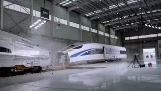 Collision experiment highlights safety of China's high-speed trains