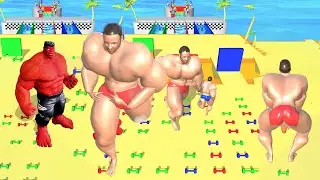 MUSCLE RACE 3D ​​GAMEPLAY ALL LEVELS LVL (55-66) UPDATE MAX LEVEL MUSCLE RUSH POWER SHOW - V56JD
