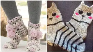 most wearing and eye catching collection of crochet women socks designs.