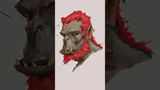 Some step by step process of a DnD style orc face. #dungeonsanddragons #characterart #fantasy