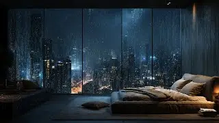 Drift into Sleep with City Rain 🌙 Gentle Window Sounds