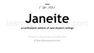 Wymowa Janeite | Definicja Janeite