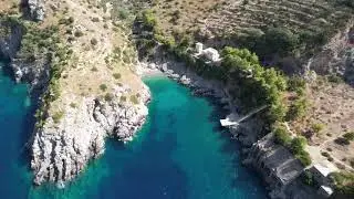 4K Drone footage - Flying over Punta Campanella and Baia di Ieranto - Sorrento Coast