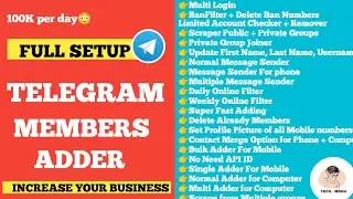Telegram Members Adder  software Full Setup Video |  Script Setup Tutorial  In 2022#termux #telegram