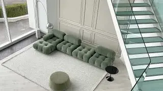 B&B Italia Living Room Setup | The Iconic Camaleonda Sectional Sofa now on Tomassini.com