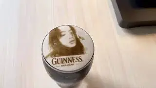 EVEBOT beer printer Printing on Guinness Beer