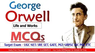 GEORGE ORWELL MCQS || UGC NET SET GATE TGT PGT NVS KVS DSSB || AKSRajveer || Literature Lovers