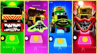 coffin dance - Tow Truck Eater 🆚 Dump Truck Eater vs Mack Truck Zombie vs Colossus Truck | Tiles HOP