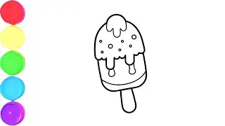 Ice cream Drawing, Painting & Coloring For Kids and Toddlers_ Child Art #icecreamdrawing