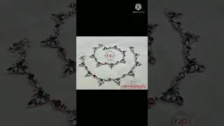 Silver Oxidised Anklets collection || subscribe for more designs