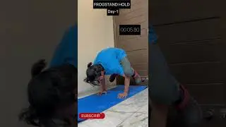 day 1 of the frogstand hold progression series🐸🐸 #improving #viral #shorts