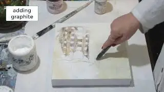 Abstract Painting/Easy 4 Beginners/Neutral Palette/Mixed Media Painting/Using Molding Paste/Texture