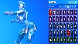 🔥 CRYSTAL SAPPHIRE REESE SKIN SHOWCASE WITH ALL FORTNITE DANCES & EMOTES 😱