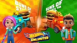 Hot Wheels Unlimited 2: Let’s Race Buns of Steel & Blizzard Basher in my tracks