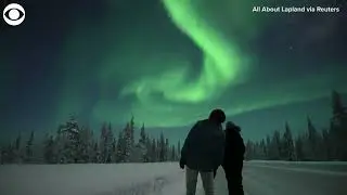 Northern lights illuminate sky in Sweden