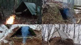 Doarme singur prin păduri în adăposturi primitive făcute de el. Am plecat într-o nouă aventură