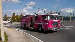 Orange County Fire Rescue Pink Engine 30 Responding