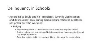Academic Performance and Delinquency