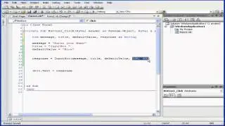 Visual Basic Video Tutorial - Volume 1- Lesson 22: InputBox Function