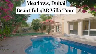 Внутри тихой роскошной виллы в районе The Meadows, Дубай | 4 спальни, частный бассейн и огромный ...