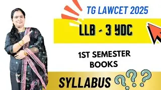 llb 1st semester syllabus / TG LAWCET/ law / llb 