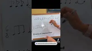 Grouping in Compound Time. #musictheory #musictheorylessons #musicskills #anamariafusukommidi #piano