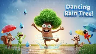 The Dancing Tree in Rain!| Funny Kids Cartoon Poem | Rain Dance Song for Children#nurseryrhymes 