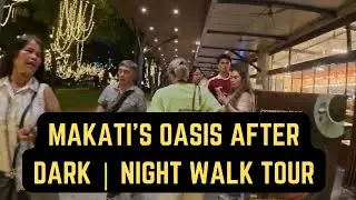 INSIDE Ayala Triangle Gardens at Night: Joggers, Cats & Al Fresco Dining! | Makati Walking Tour