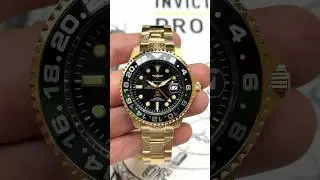 Invicta 45672 Grand Diver Automatic GMT Gold 47 мм. 300 MT.
