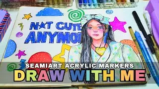 Trying SeamiArt Acrylic Markers 🎨 DRAW WITH ME ✨