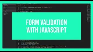 Form validation with JavaScript