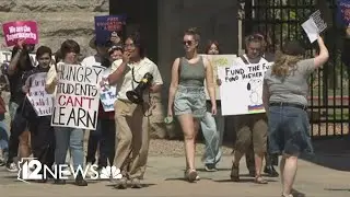 Arizona college students rally at state capital, demand funds for higher education