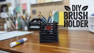 DIY Paper Pen & Brush Holder | Easy Paper Craft Tutorial
